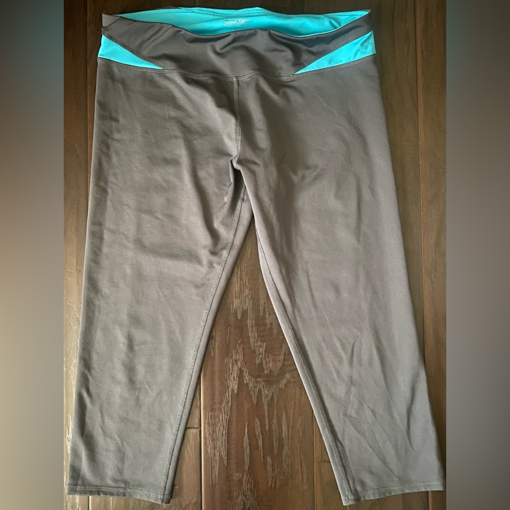Calvin Klein Woman’s Leggings/Capris Performance Polyester Blue/Gray Size XL